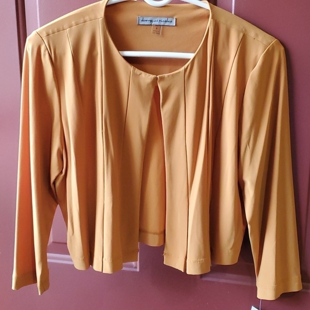 Danny & Nicole mustard jacket. Originally a 2 piece dress. Size 8 NWT